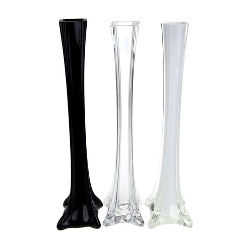 Tall Eiffel Tower Glass Vase Centerpiece, 16-inch