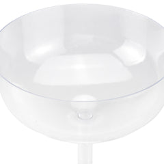 Plastic Champagne Coupe Saucer Cocktail Glass Vase Cup, Clear