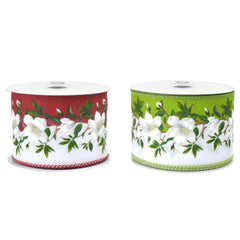 Magnolia Stripe Satin Wired Ribbon, 10-yard