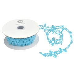 Christmas Snowflake Felt Cutout Ribbon, 1-1/2-inch, 10-yard