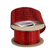 Diamond Lamé Holiday Christmas Wired Ribbon, 1-1/2-inch, 9-yard