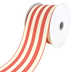 Striped Cotton Ivory Ribbon, 2-1/2-Inch, 10 Yards