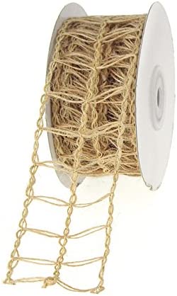 Braided Net Jute Mesh Ribbon, 1-2/-inch, 10-yard