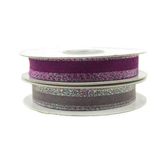 Sheer Ribbon Shimmer Edge, 5/8-Inch, 15-yard