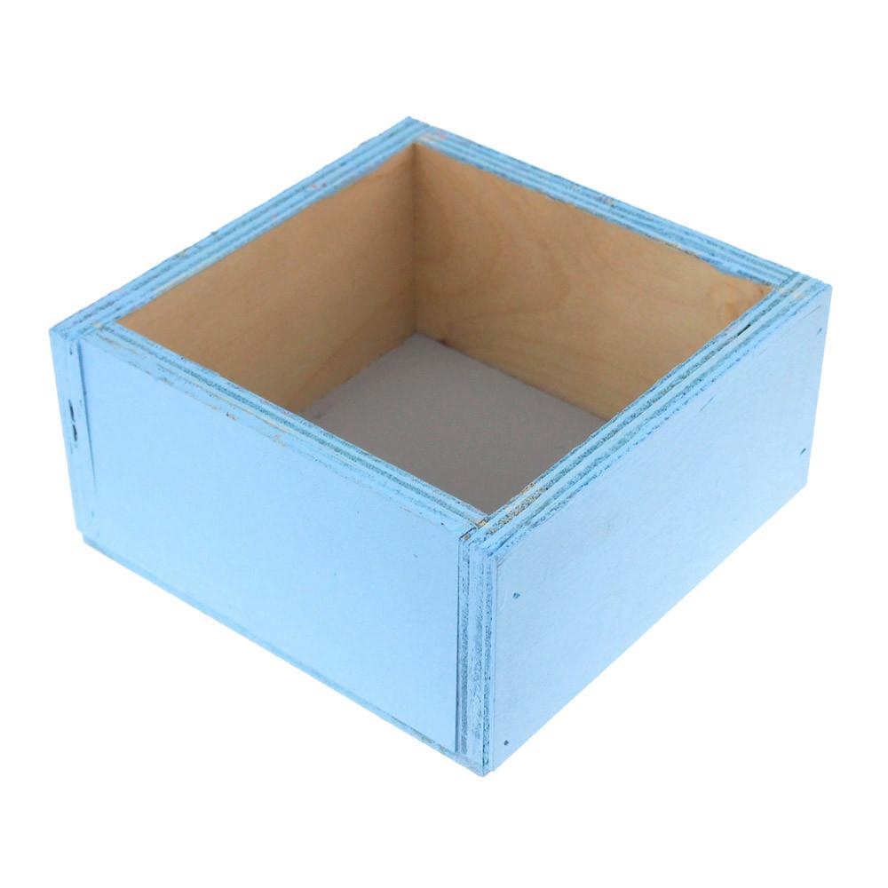Square Wooden Crate, 6-Inch x 6-Inch