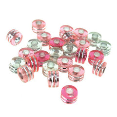 Acrylic Pony Beads, 9mm, 80-Piece