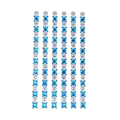 Rhinestone Embellishments Stickers, 6-Inch, 5-Strips