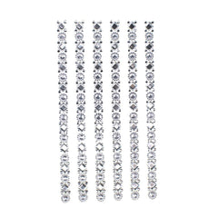 Rhinestone Embellishments Stickers, 6-Inch, 5-Strips