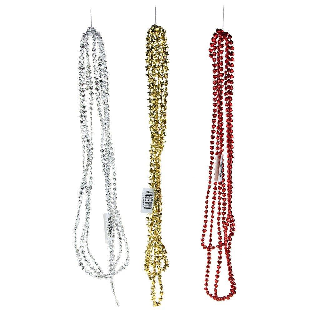 Miniature Tree Garland Plastic Ornaments, 9-feet, 3-Piece