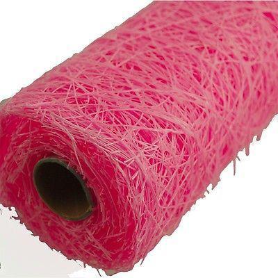 Sisal Florist Mesh Wrap Roll, 21-inch, 10-yard, Pink