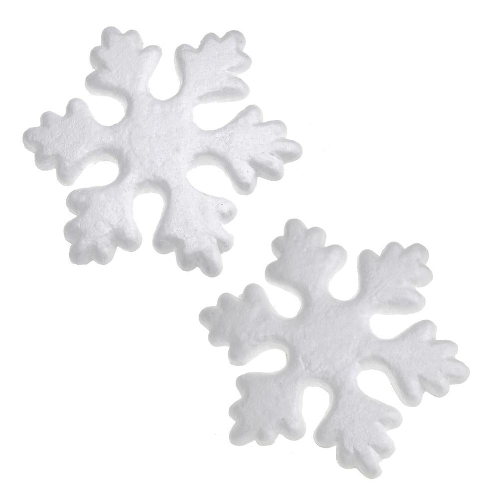 Snowflakes Polyfoam DIY Project, 6-Inch, White, 2-Piece
