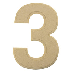 Pressed Board Beveled Wooden Letters and Numbers, 6-inch