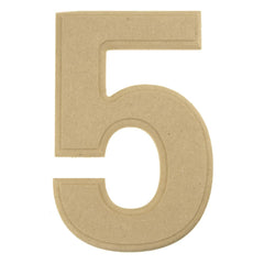 Pressed Board Beveled Wooden Letters and Numbers, 6-inch