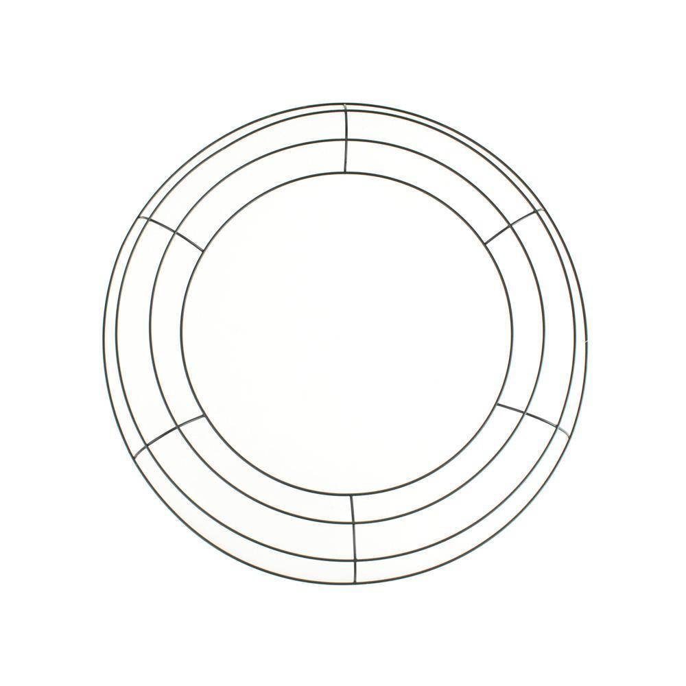 Wire Wreath Frame, Green, 12-Inch