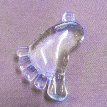 Acrylic Baby Foot Charm, 1-1/2-inch