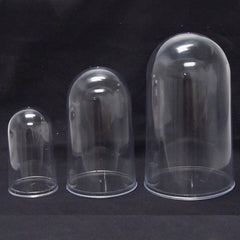 Plastic Dome Display Case, Clear Base