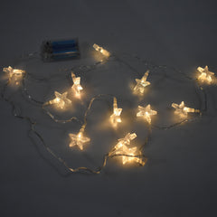 Light Up Mini Transparent Star Garland, 6-Feet