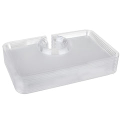 Clear Plastic Plates with Cup Holder, 8-inch, 12-count