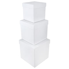 Nested Square Gift Boxes, 5-inch, 6-inch, 7-inch, 3-piece