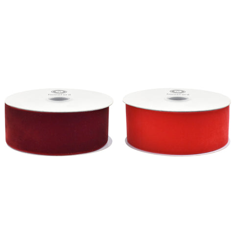 Woven Vintage Velvet Christmas Ribbon, 10-yard