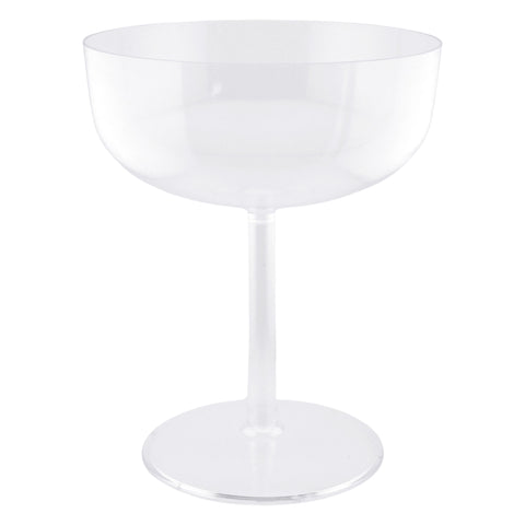 Plastic Champagne Coupe Saucer Cocktail Glass Vase Cup, Clear