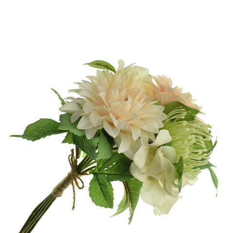 Dahlia, Protea and Hydrangea Flowers Bouquet, 15-Inch
