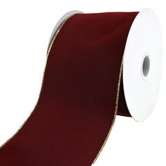 Christmas Velvet Wired Edge Ribbons