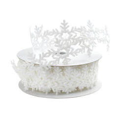 Christmas Snowflake Felt Cutout Ribbon, 1-1/2-inch, 10-yard