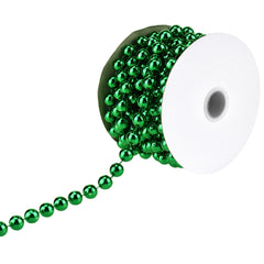 Plastic MOT Pearls Garland Ribbon, 10mm, 6 Yards