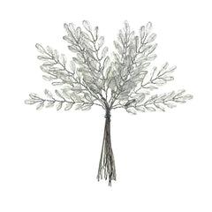 Acrylic Rhinestone Wheat Spray, 5-Inch, 12-Count