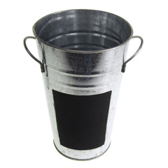 Galvanized Metal Buckets with Chalkboard Label