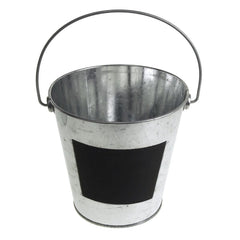 Galvanized Metal Buckets with Chalkboard Label