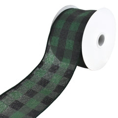 Buffalo Plaid Wired Ribbon, 2-1/2-inch, 10-yard