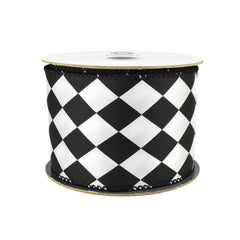 Classic Harlequin Diamond Wired Ribbon, 10-yard