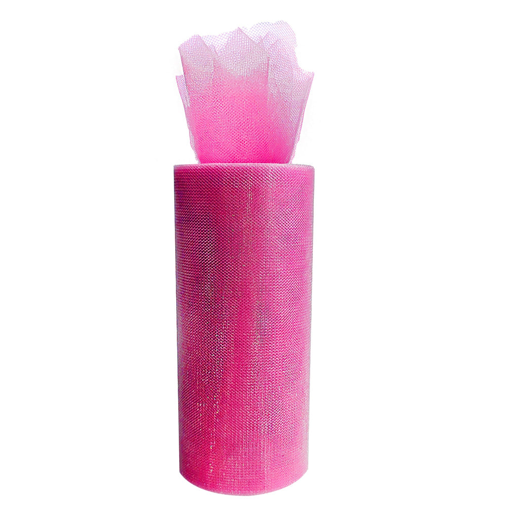 Glimmer Shiny Tulle Spool Roll Fabric Net, 6-inch, 25-yard