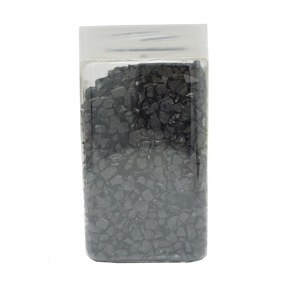 Crushed Glass Vase Filler, Black, 500-Gram