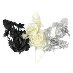 Organza Corsage Flowers, 6-inch, 12-count