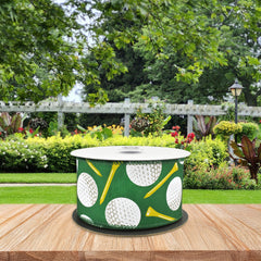 Golf Balls and Tees Wired Ribbon, 10-yard