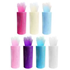 Glimmer Shiny Tulle Spool Roll Fabric Net, 6-inch, 25-yard