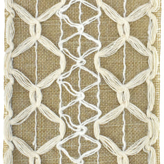 Scallop Weave Burlap Faux Linen Wired Ribbon, 2-1/2-inch, 10-yard