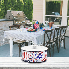 Patriotic Fireworks Balloons Celebration Wired Ribbon, 10-yard