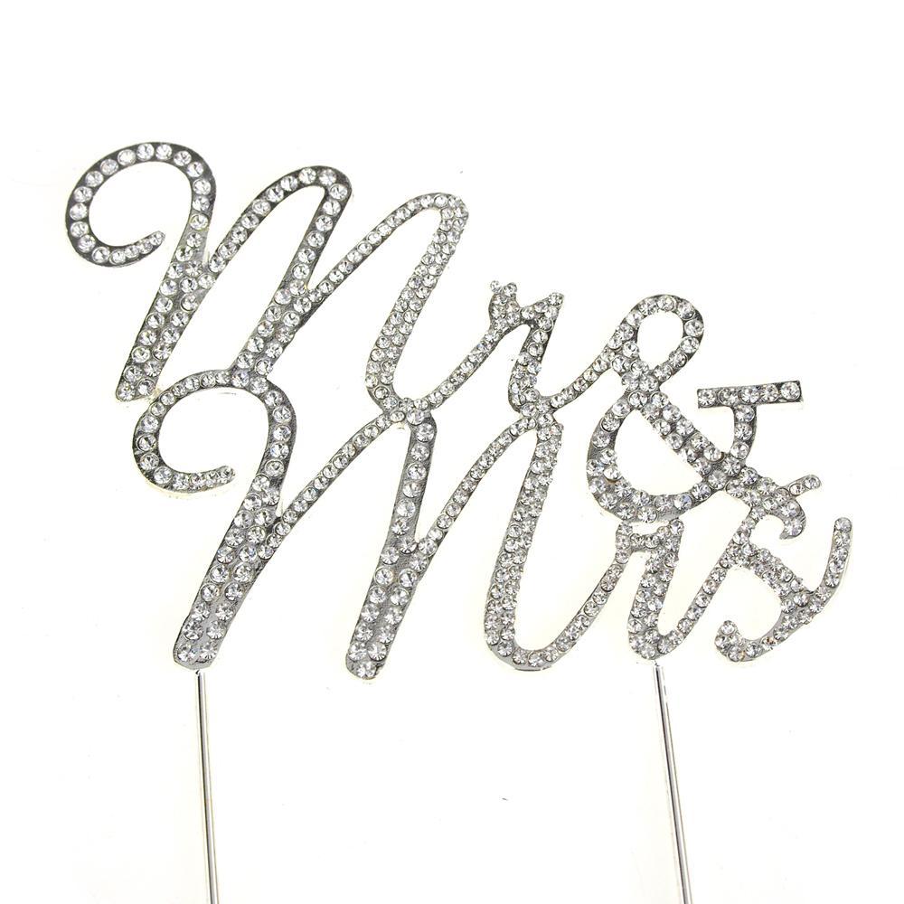 Metal Rhinestone Celebration Cake Toppers