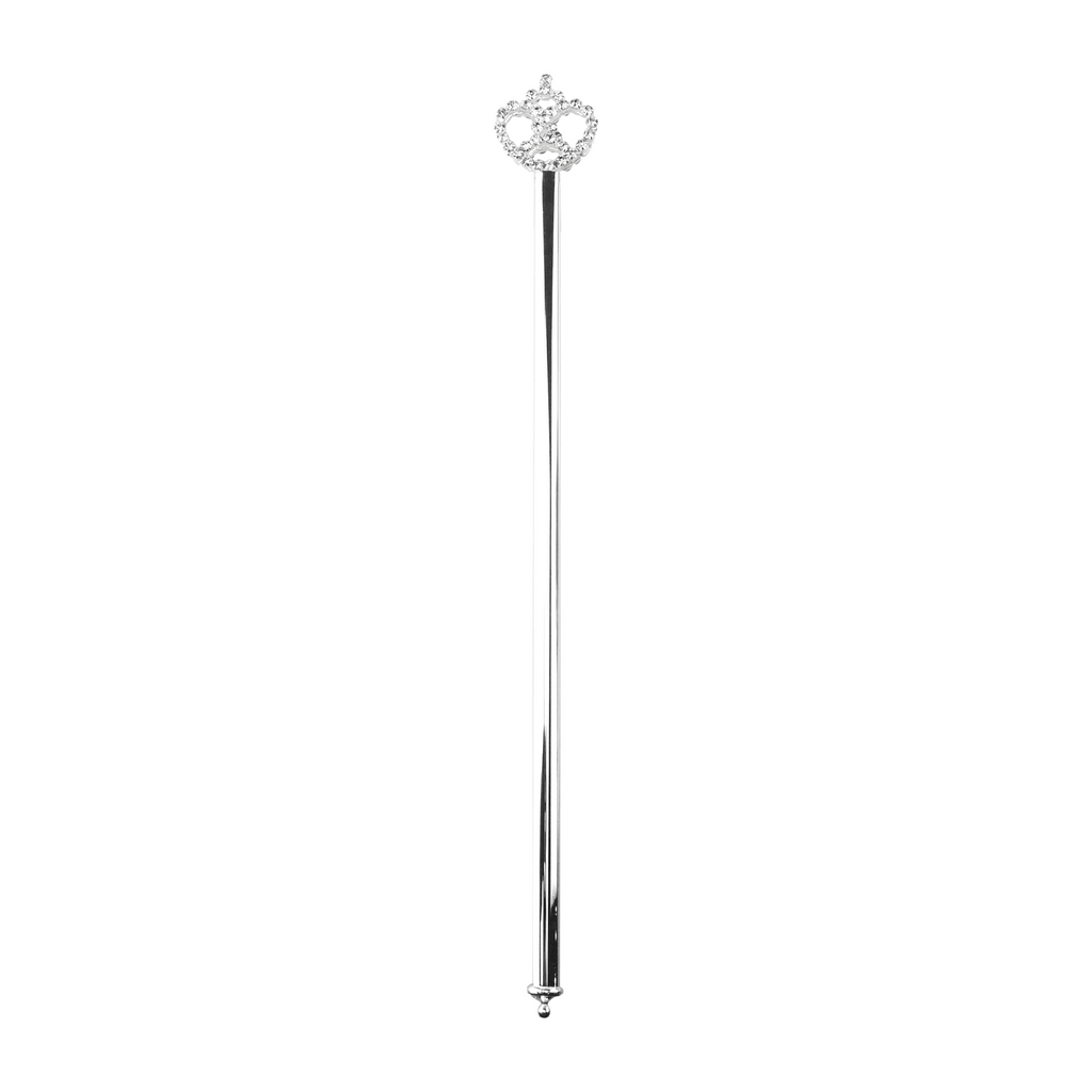 Fantasy Crown Wand, 12-Inch - Silver