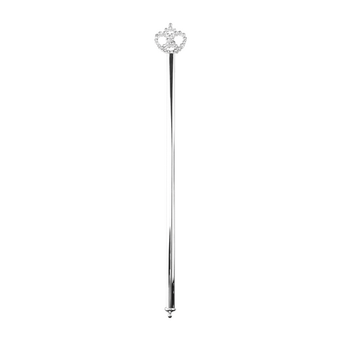 Fantasy Crown Wand, 12-Inch - Silver