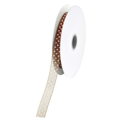 Swiss Polka Dots Sheer Organza Ribbon, 3/8-inch, 25-yard
