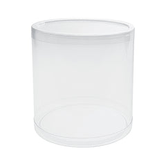 PVC Cylinder Container, 4-Inch x 4-Inch, 6-Count - Clear