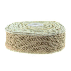 Burlap Jute Ribbon Wired Edge, 2-inch, 10 Yards,