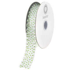 Ruffled Satin Polka Dot Ribbon, 1-1/2-inch, 25-yard
