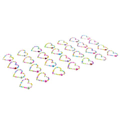 Gemstone Dainty Hearts Craft Stickers, 3/4-inch, 28-count