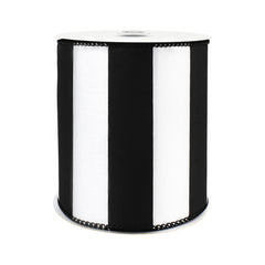 Classic Wide Horizontal Stripes Wired Ribbon, 10-yard